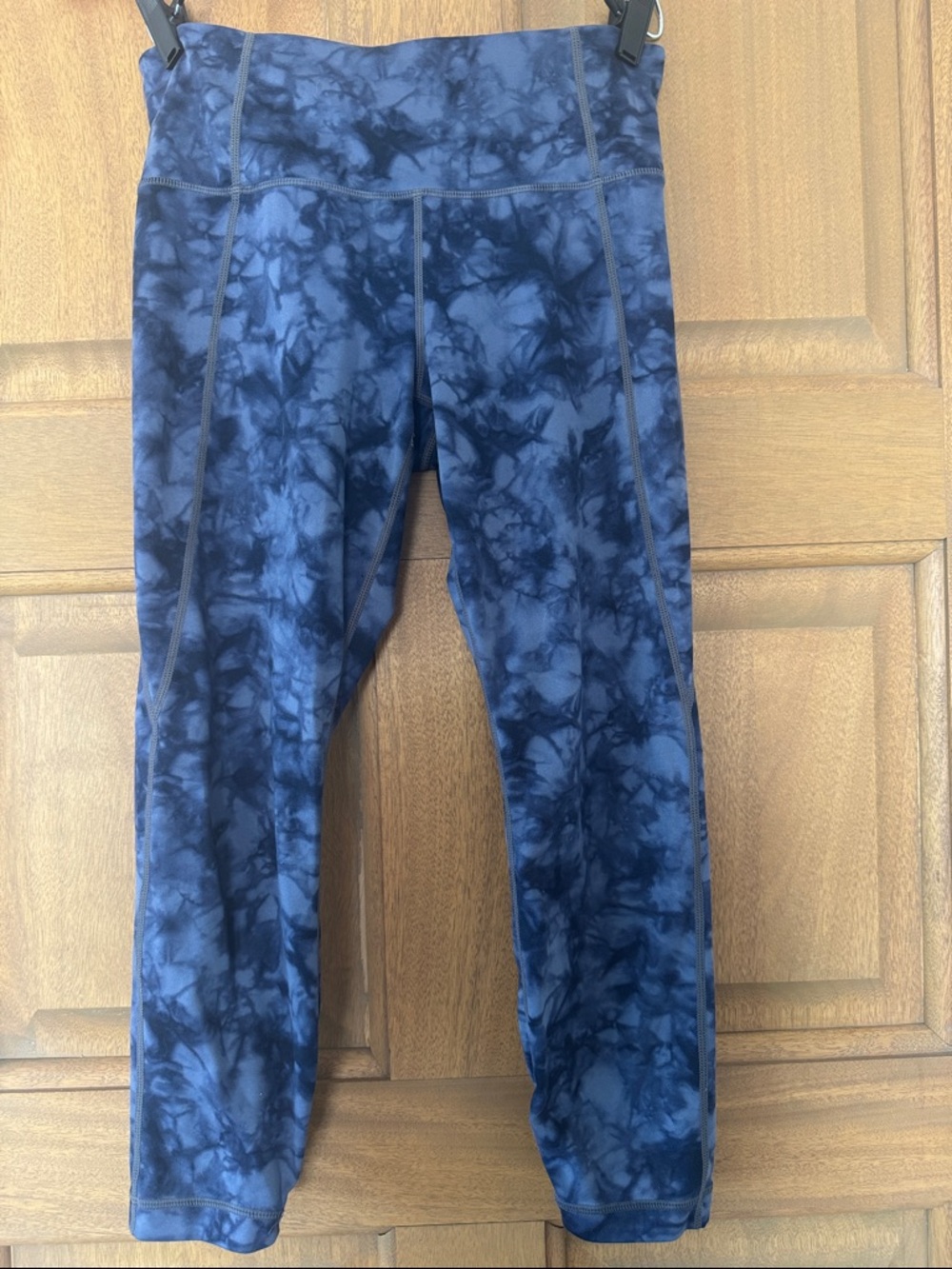 Athleta Navy Tie-Dye High-Rise Leggings